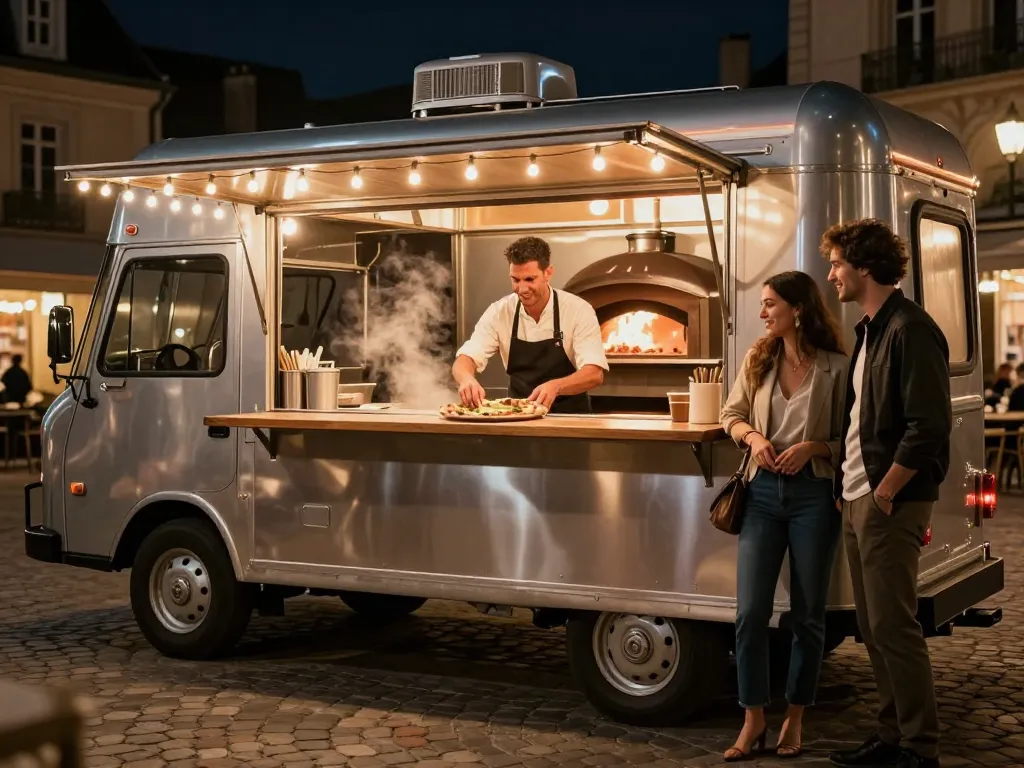 Camion pizza de nuit