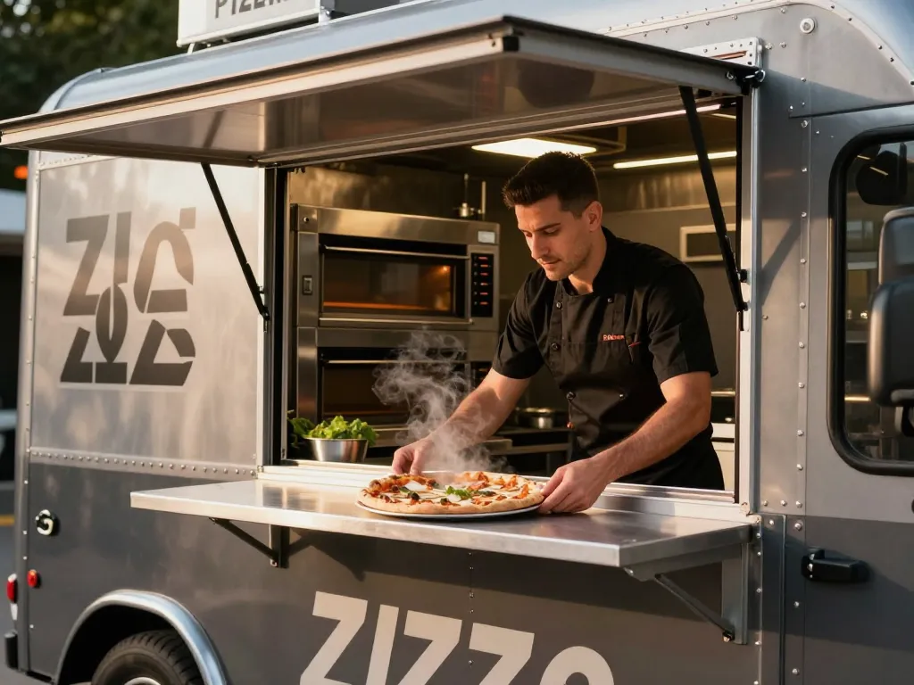Camion pizza design extérieur