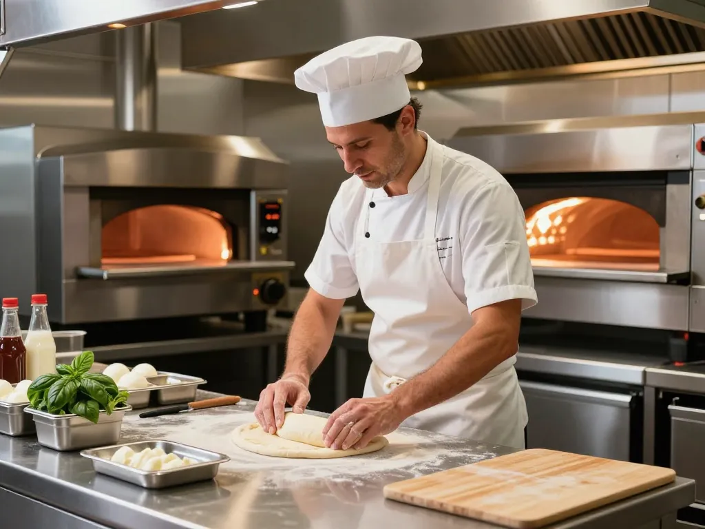 Intérieur camion pizza professionnel